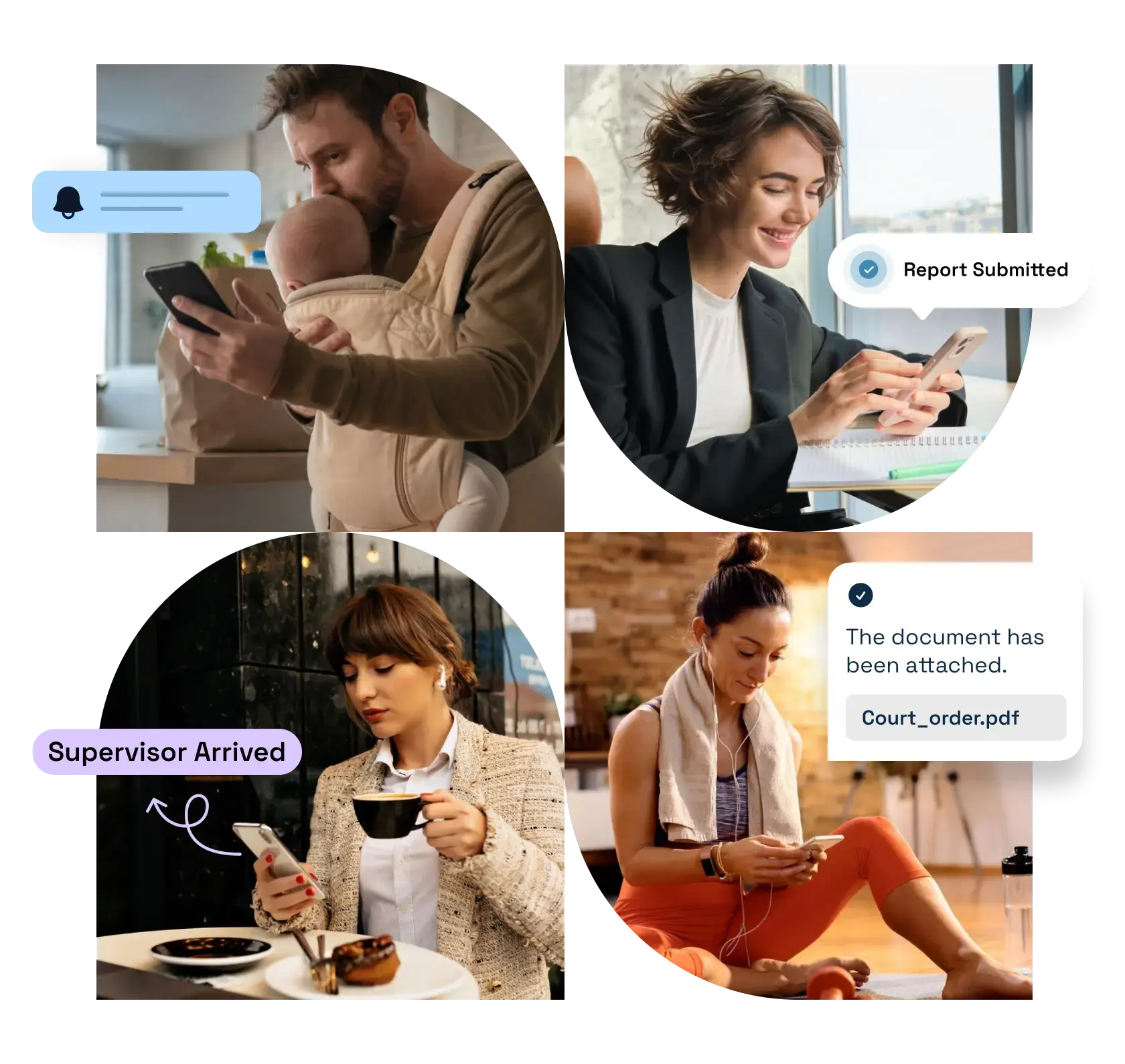 Mobile app interface