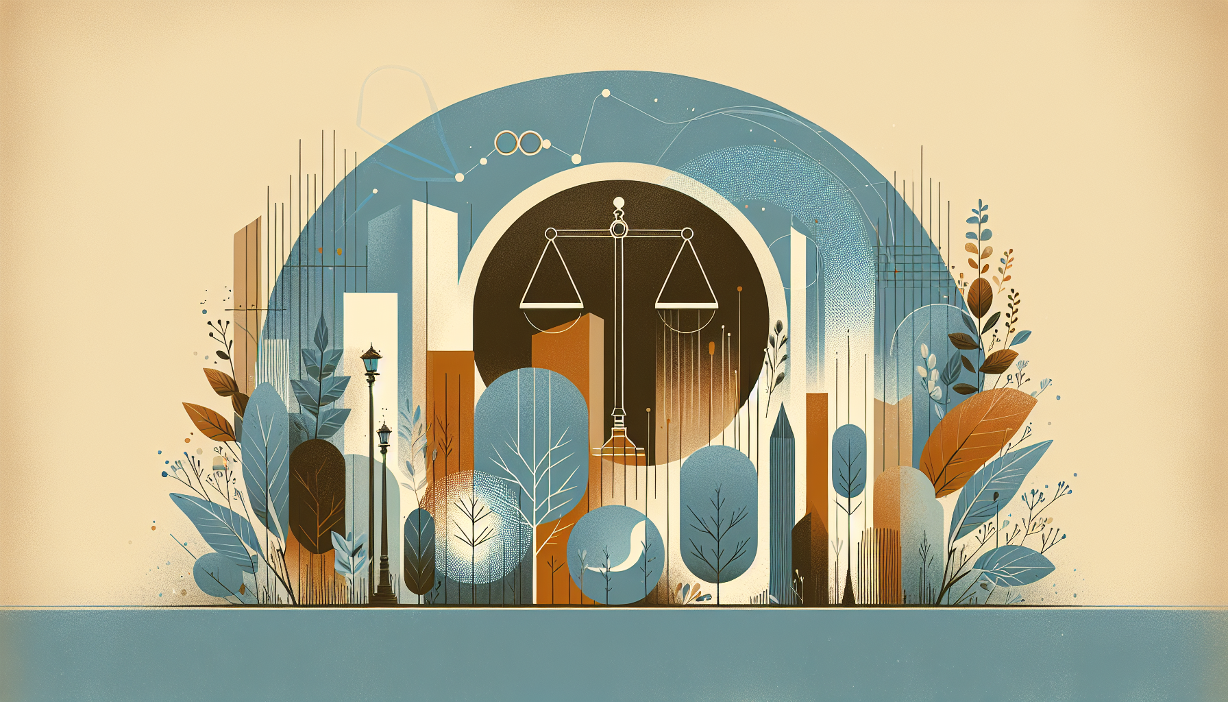 Abstract illustration representing family law concepts for article: Mediation vs Litigation: Navigating Family Court