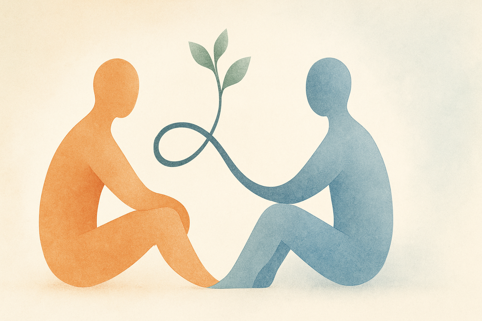 Abstract illustration representing cooperative co-parenting for article: Introducing New Partners in Co-Parenting: A Guide