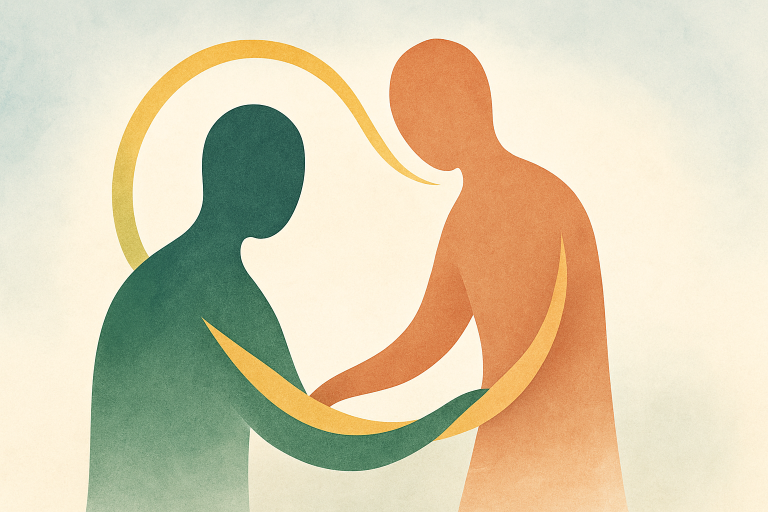 Abstract illustration representing supervised visitation support for article: Navigating the Shift: From Supervised to Unsupervi